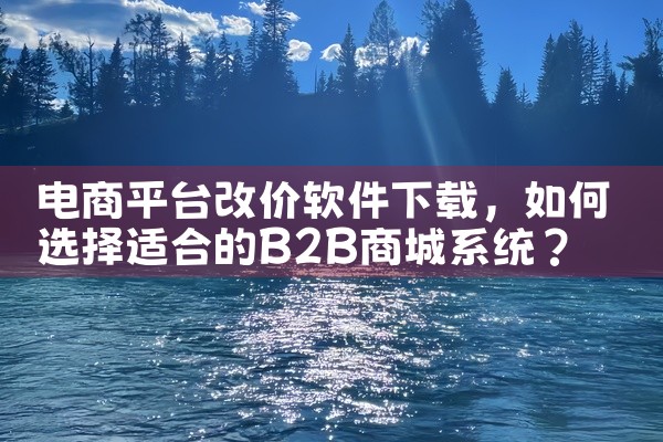 电商平台改价软件下载
